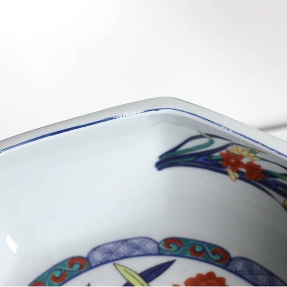 Vintage Andrea By Sadek Japan Porcelain Imari Gilded Octagonal 8in Shallow Bowl - Picture 6 of 8